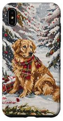 Carcasa para iPhone XS Max Funny Golden Retriever - Árbol de Navidad para mamá y papá