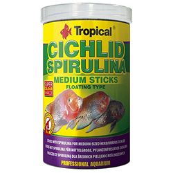 Tropical Cichlid SPIRULINA Medium Sticks 1000ml / 360g - Bâtonnets avec spiruline pour cichlidés herbivores de Taille Moyenne