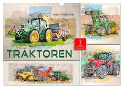 Traktoren - mein Kalender (Wandkalender 2025 DIN A3 quer), CALVENDO Monatskalender: Immer größer, immer stärker, immer imposanter, Traktoren in der Landwirtschaft.