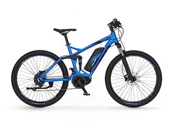 Fischer Mountain Montis Em 1862, Bicicletta elettrica per Uomo e Donna | RH Motore Medio 80 NM | Batteria 48 V E-Bike | MTB, Blu Opaco, Rahmenhöhe 48 cm