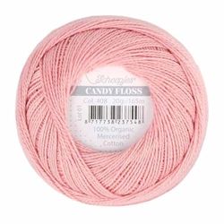 Scheepjes - Scheepjes Candy Floss 408 Old Rose (165m) Orgánico Mercerizado Algodón Hilo - 1x20g