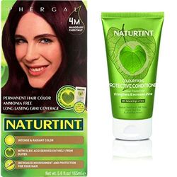 Naturtint Permanent Hair Colour 4M Mahogany Chestnut plus CONDITIONER bundle