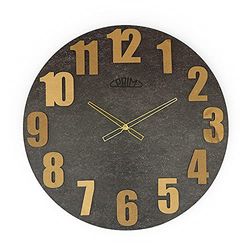 MPM Quality PRIM Wooden Wall Clock in Modern Design, Diameter 500 x 36 mm, 3D Effect Numerals, Quartz Movement Sweep, Ideal for Living Room, Bedroom, Kitchen, Office, Cafe, Restaurant, Bar or Hotel