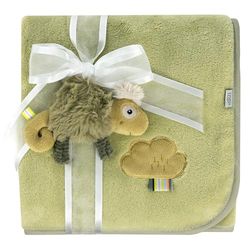 Fehn Couverture Douillette avec Caméléon, pour Bébés et Tout-Petits dès 0 Mois, Tapis d'Éveil, Doudou ou Plaid pour Les Câlins à la Maison et en Déplacement