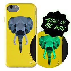 Wilma Phone Case mobiltelefonskal, elefant, i mörkret ljus, gul