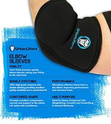 Urban Lifters Elbow Sleeves for Weightlifting (Pair). Elbow Compression Sleeve for weightlifting. Weightlifting Elbow Brace providing Support, compression & injury prevention.For Men & Women (M)