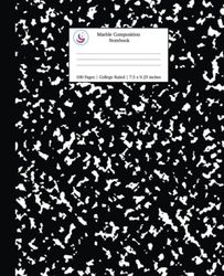 Marble Composition Notebook College Ruled: Black Marble Notebooks, School Supplies, Notebooks for School: 1