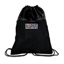 PASO Marvel BeUniq, unisex barn sportväska, 46 x 37 cm, svart, 46 x 37 cm
