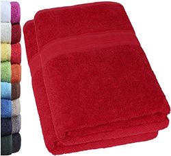 NatureMark Paquete de 2 Toallas de baño de 70 x 140 cm, Toalla de Ducha en Paquete Doble, Color: Burdeos Rojo