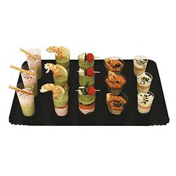García de Pou 25 Unités - Plateaux Traiteur 1100 g/m2, 19 x 28 cm Or/Noir Carton