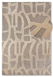 Villeroy & Boch matta med kort lugg – modern vardagsrumsmatta, hög låg effekt, modernt mönster för vardagsrum, sovrum, matsal – naturgrå beige, 160 x 230 cm