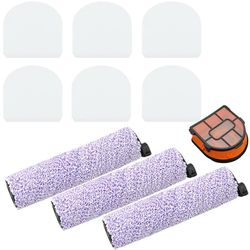 Kit de 3 brosses et filtres pour aspirateur Shark WD101 HydroVac XL 3 en 1, convient pour Shark AW201 WD201 WD100 WD200 HydroVac Vacuum, pièce de comparaison WDFF1 WDB1
