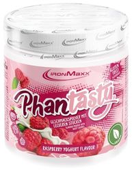 IronMaxx Phantasty - Yogur de frambuesa Lata de 250 g | Sabor vegano en polvo con trozos de auténtica fruta o frutos secos | Perfecto sustituto del azúcar