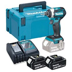 Makita Baterías y cargador en embalaje MAKPAC), 1 pieza, dtd154rtj