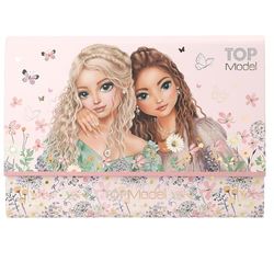Depesche 13617 TOPModel Summer Feeling - Schrijfpapier in map, met modelmotief en bloemen, incl. briefpapier en enveloppen