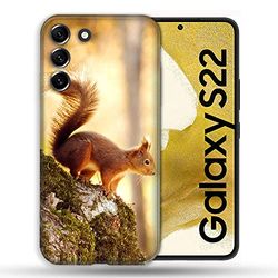 Fodral för Samsung Galaxy S22 djur ekorre trä
