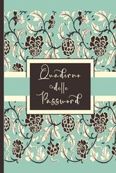 Quaderno delle password per smemorati: quaderno alfabetico per annotare in modo sicuro i nomi utente e le password Internet, 6 x 9 pollici simile al formato A5 (15,24 x 22,86 cm) - 45