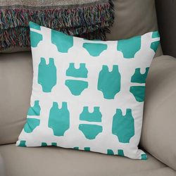 Bonamaison Decorative Cushion Cover, Polycotton, Teal, Standard