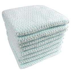 Everplush Diamond Jacquard Quick Dry Towel Set Juego de Toallas de Mano, Microfibra, Menta Verde, 4 x Hand Towels (16 x 30 in), 4