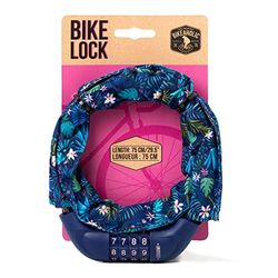 Legami - Lucchetto con Combinazione, Bike Lock, L 75 cm, Ø 1,4 cm, Tema Flora, Resistente all'Acqua e al Taglio, Combinazione Personalizzabile