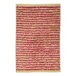 MonBeauTapis 691102 Stabilo Linea Tappeto Iuta 90 x 60 cm, Fuchsia, 90x60x10 cm