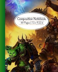 Gamer Composition Notebook, WoW, 7.5 x 9.25 in, 112 Pages