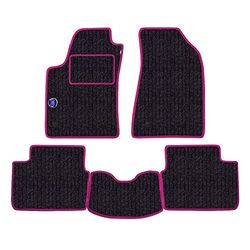 Floor Mat Set for Opel Astra 1998 to 2004 Made from Non-Slip Fibre Base in Anthracite with Logo and Edges