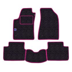 Floor Mat Set for Daewoo Leganza 1997 to 2003 Fibre Base Anthracite Logo Edges