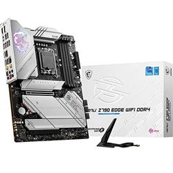 MSI MPG Z790 EDGE WIFI DDR4 Motherboard, ATX - Supports Intel 12th & 13th Gen Core Processors, LGA 1700 - 90A SPS VRM, DDR4 Memory Boost 5333+MHz/OC, PCIe 5.0 & 4.0 x16, 5 x M.2 Gen4, Wi-Fi 6E