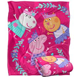 LOGOVISION Peppa Pig Couverture Soyeuse pour Enfants Peppa Suzy Candy Friends 152 x 127 cm