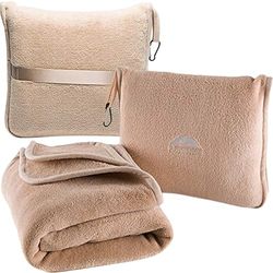 BlueHills Travel Pillow Blanket Compact Large T005