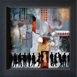International Graphics, Postal enmarcada, Jadis, ''L`elite'', 16 x 16 cm Color del marco: Negro, Serie LUNA