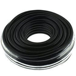 Câble d'enceinte rond 2 x 4,0 mm² - Noir - 25 m - CCA - Câble d'installation PA - Câble audio - Câble d'enceinte