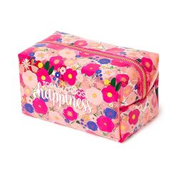 Legami - Make-uptas, make-uptas, 18 x 14 cm, van metaal en TPU, bloementhema, ruim, met ritssluiting