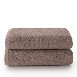 Top Towel - Plus - Lot de 2 Serviettes de Bidet - Serviettes de Bain - Petites Serviettes - 100% Coton - 400 g/m² - Dimensions 30 x 50 cm - Vison