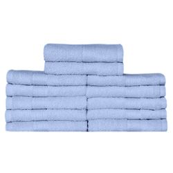 Westward Ho! Serviette de Visage en Coton (12 Pack, 500GSM), 100%, Bleu, 30x30 cm