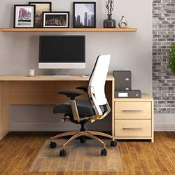 Floortex Cleartex Advantagemat - Esterilla Protectora para Suelos Duros, Vinilo sin ftalatos, 92 x 92 cm, Cuadrada, Transparente