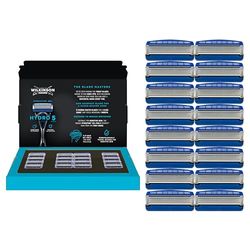 Wilkinson Sword Hydro 5 Men’s Razor, Great Addition to Wash Bags for Men's Grooming, Great Shavers for Routine Shaving, 16 Refill Razor Blades Pack