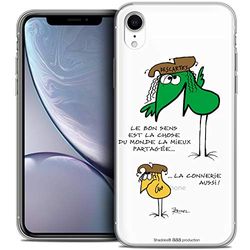 Caseink Hoes voor Apple iPhone Xr (6.1) Beschermhoes Case [Licence Official Collector Les Shadoks® Design Le Partage - Flexibel - Ultradun - Gedrukt in Frankrijk]