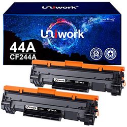 Uniwork 44A CF244A Cartouches de Toner compatibles pour HP CF244A 44A pour HP Laserjet Pro M15w M15a Laserjet Pro MFP M28w MFP M28a (2 Noir)