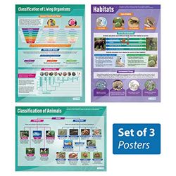 Animals & Habitats Posters - Set of 3 | Science Posters | Laminated Gloss Paper measuring 850mm x 594mm (A1) | Science Charts for the Classroom | Education Charts by Daydream Education
