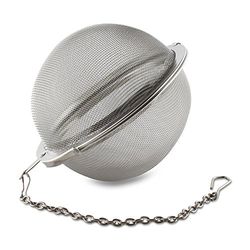 Café Olé MB-020/C infuseur de thé en acier inoxydable, bouille à thé en maille – argent, cardé, diamètre de 2"