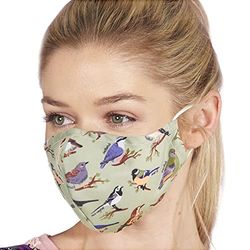 ECO CHIC M02 Green Wild Birds Mask, 1 Count (Pack of 1)