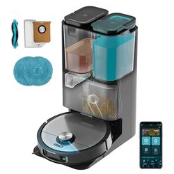 Cecotec Robot Aspirapolvere Lavapavimenti con Mappatura Conga 20090 ProAI InfinitySoap Cut&Spa. 8000Pa. Mopas Elevabili. Home&Wash. 240m2. APP. Bluetooth/WiFi. Batteria 5200mAh. Pulizia Autonoma