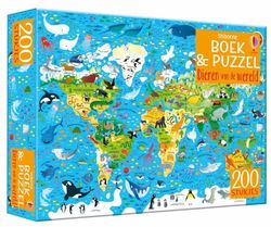 Dieren van de wereld: Boek en puzzel