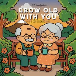 Grow Old With You: Coloring Book for Teens & Adults: Heartwarming Coloring Pages of Loving Grandparents for Teens & Adults - Perfect Anniversary, Retirement & Self-Care Activity