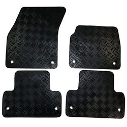 Lot de Tapis de Voiture en Caoutchouc Compatible/de Rechange pour Honda Civic Type S (années 2008–2012) sur Mesure, très résistants, imperméables, antidérapants