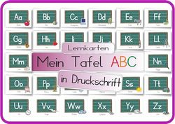 Mein Tafel ABC in Druckschrift: Lernkarten DINA 5 auf 300g Bilderdruck