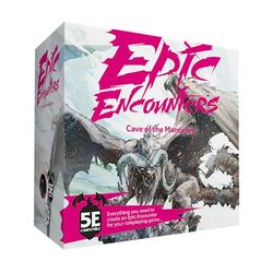 Epic Encounters: Cave of the Manticore - RPG Fantasy Roleplaying Tabletop Game with HUGE Boss Miniature, Double-Sided Game Mat, & Game Master Adventure Book, 5E Compatible