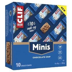 Clif Bars Minis - Snack Bar - Chocolate Chip - Plant Based Protein - 10 x 28 g